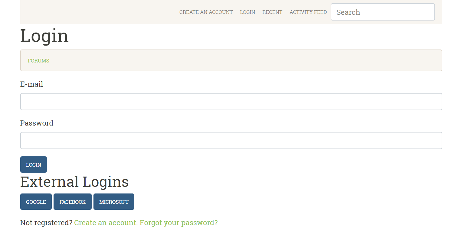 external logins